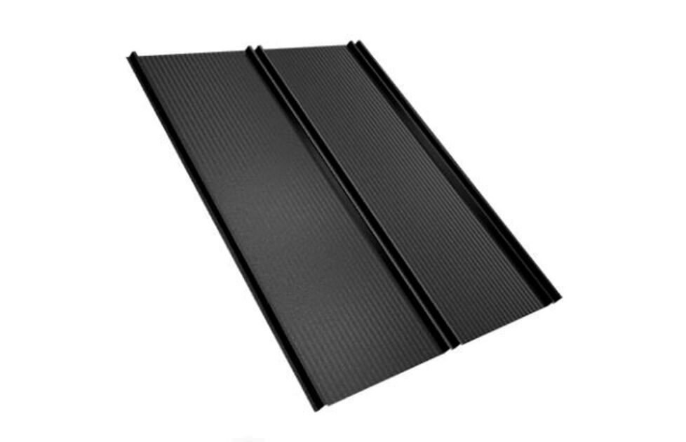 Dakpanplaat retro duo ribs | mat zwart | 300x110cm | RedFox EPDM
