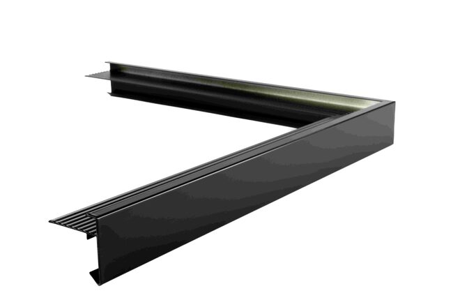 Aluminium-daktrim-standaard-35-x-35mm---buitenhoek-RAL-9005