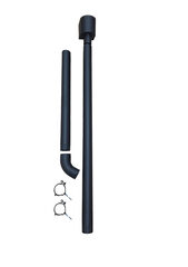 Platdakset hwa vergaarbak RAL 9005 zwart